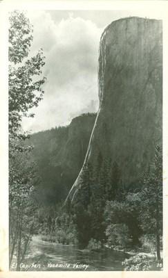 El Capitan, Yosemite Valley, unused Real Photo Postcard