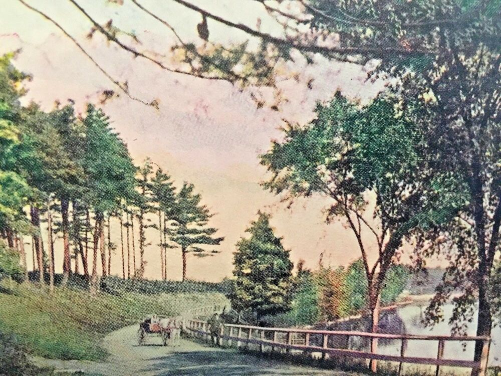 Postcard New State Road showing Crystal Lake, Averill Park, NY Y6 ...