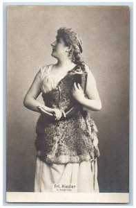 Frl. Hiedler A. Sieglinde Postcard RPPC Photo Studio German Opera Singer c1905