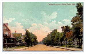 Forrest Avenue Street View South Bend Indiana IN UNP DB Postcard Y4