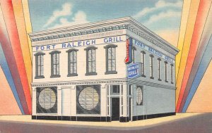 Elizabeth City North Carolina Fort Raleigh Grill Linen Vintage Postcard AA71686