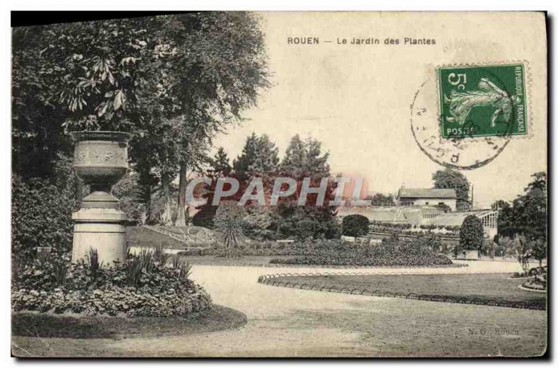 Old Postcard Rouen Le Jardin des Plantes