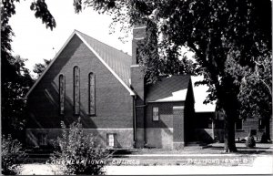 Real Photo Postcard Congregational Church in Belmond, Iowa