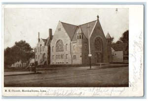 1908 Exterior View Methodist Episcopal Church Marshalltown Iowa Vintage Postcard