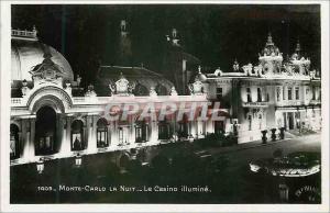 Modern Postcard Monte Carlo casino the night lights