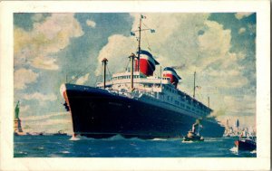 S.S. America, United States Lines Ship Vintage Postcard I73