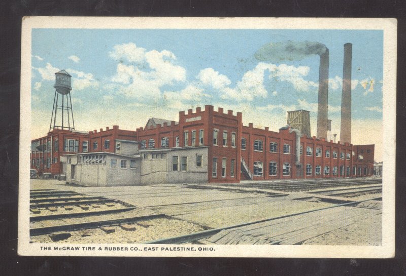 EAST PALESTINE OHIO THE MCGRAW TIRE & RUBBER COMPANY FACTORY VINTAGE POSTCARD