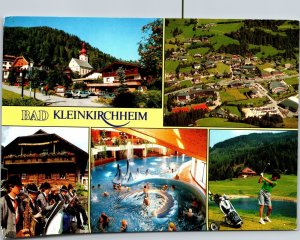 VINTAGE CONTINENTAL SIZE POSTCARD MULTIPLE SCENES - BAD KLEINKIRCHHEIM AUSTRIA