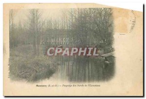 Old Postcard Mennecy S and O Landscape edges of Essonnes