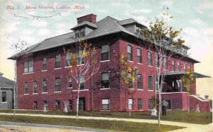 Mercy Hospital Cadillac Michigan 1912 postcard