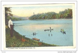 People in the Delaware River, Delaware Water Gap, Pennsylvania, PU-1921