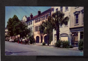 SC Rainbow Row Homes Houses Charleston South Carolina Postcard