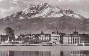 Switzerland Luzern mit Pilatus Real Photo