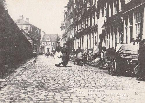 Laagte Kadijk Naar Het Rapenburgerplein Gezien Repro Dutch Postcard