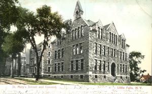 St. Mary's School and Convent - Little Falls NY, New York - pm 1907 - UDB