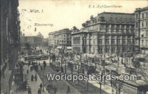 K K Hof Operntheater Wien Vienna Austria Postcard