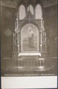 Minneapolis MN Church Interior c1910 Postcard