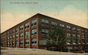 Andover MA Tyer Rubber Co Factory c1910 Postcard