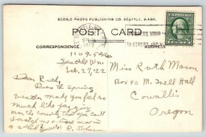 RPPC Real Photo Postcard - Lake Washington Boulevard - 1922 - Washington