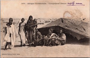 Senegal Afrique Occidentale Dakar Campement Maure Vintage Postcard C119