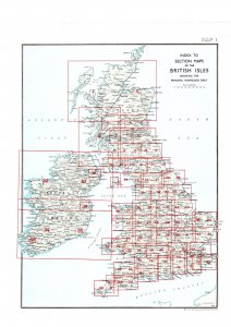 Index Section British Isles, Outer Herbrides, Newnes Touring Map vintage 1960...