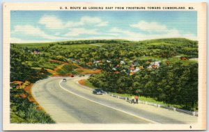 M-40558 US Route 40 Looking East From Frostburg Toward Cumberland Maryland