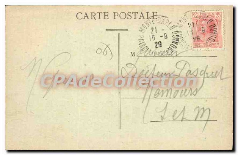 Old Postcard Monte Carlo gardens