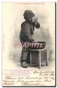 Old Postcard Fancy Coquetry chimney sweep (child profession)