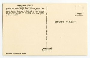 Postcard Coronado Heights Lindsborg Kansas Standard View Card