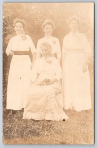 RPPC  Mother with Daughters  Postcard