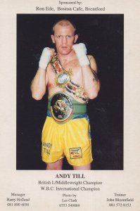 Andy Till Milkman Co-Op British Boxing Champion Official Publicity Card