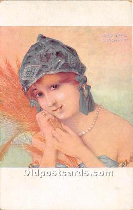 La Glaneuse # 9 Marque L-E Artist Raphael Kirchner Unused 