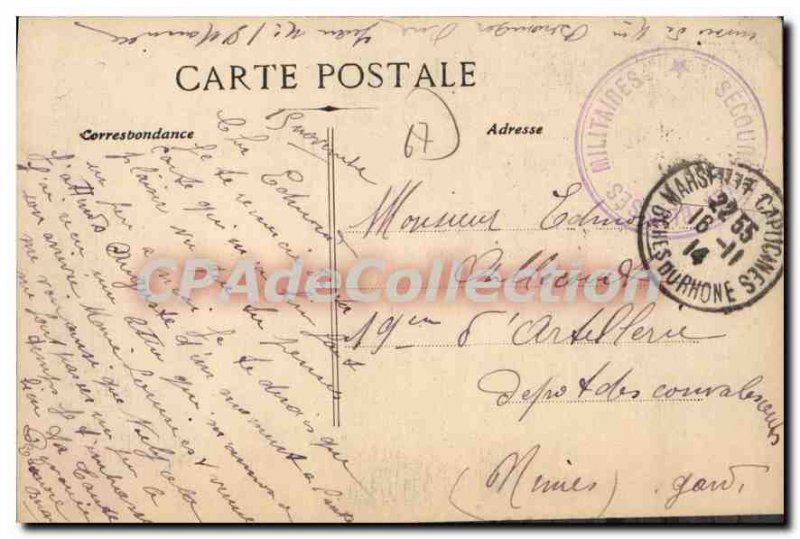 Postcard Old Alsatian