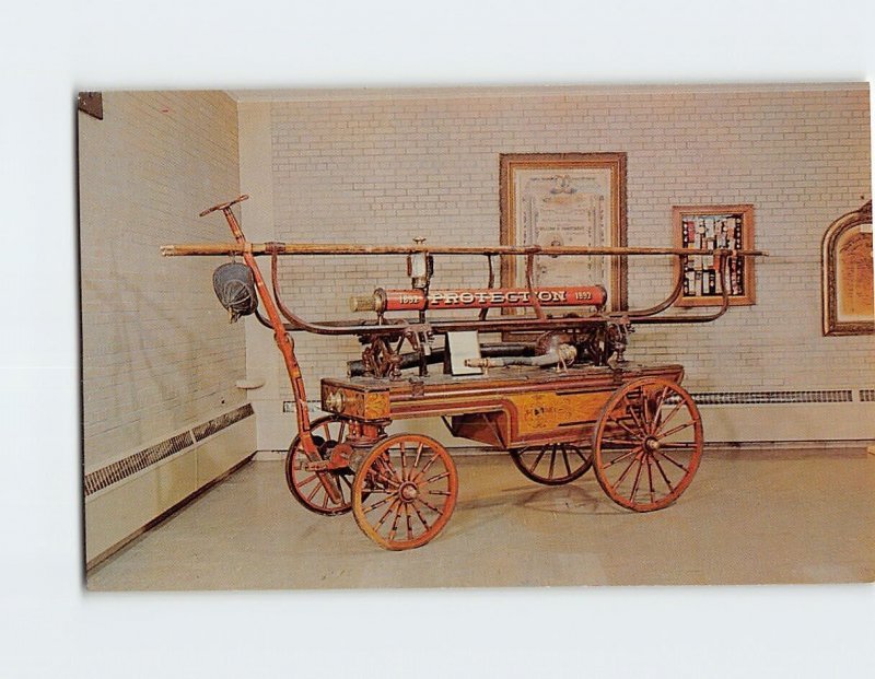 Postcard Hand Drawn Pumper, Firemen's Home Of The State Of New York