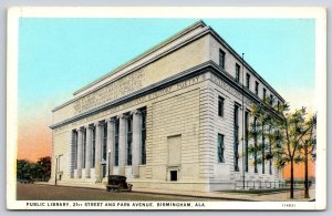 Birmingham AL~Public Library On 21st Street & Park Ave~American Art~Vintage PC