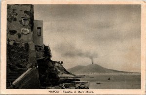 Napoli Finestra Di Maro Chiaro WB Postcard VTG PM Cancel WOB Note Vintage 