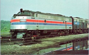 postcard Amtrak 489 train in Harmon, NY