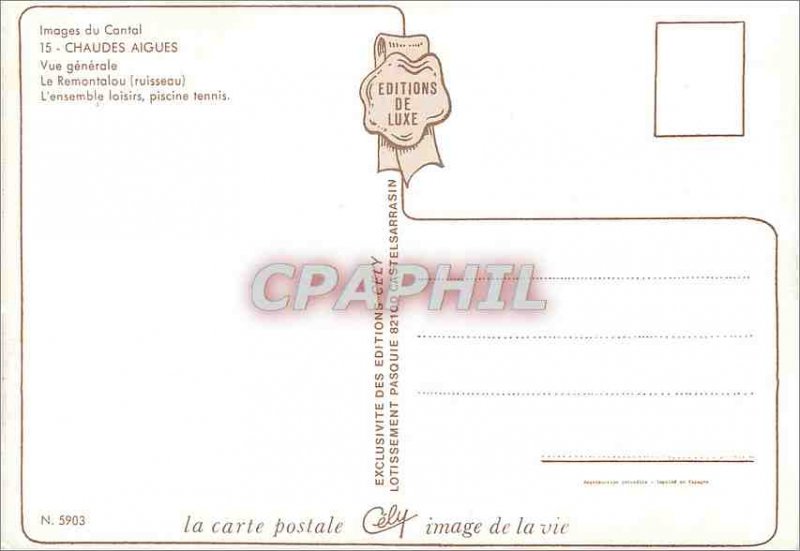 Modern Postcard Images Chaudes Aigues Cantal Vue Generale The Remontalou (Bro...