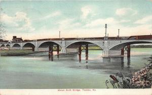 Topeka Kansas~Melan Arch Bridge Spanning Kansas River~c1910 Postcard