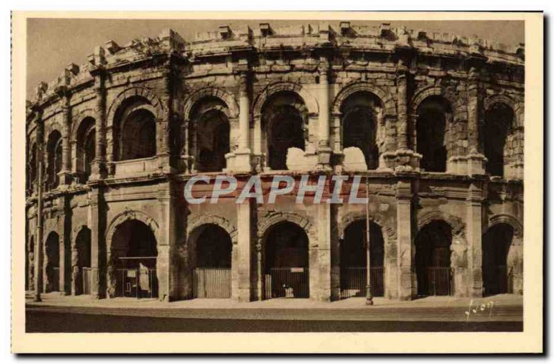 Old Postcard Nimes Arenes Exterior View of
