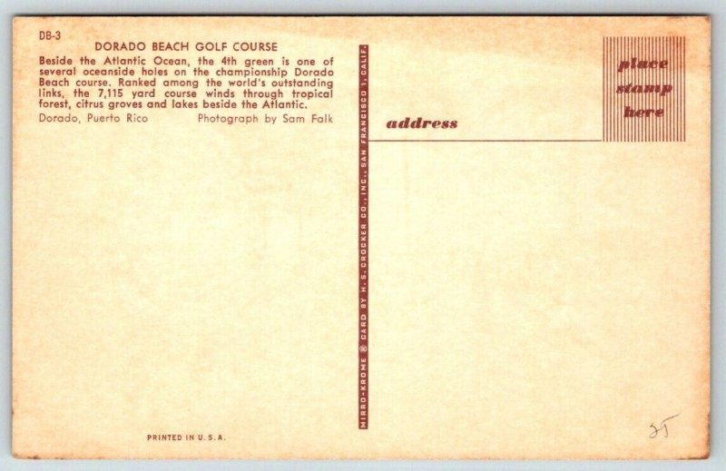 Vintage Dorado Beach Golf Course - 4th Green - Dorado, Puerto Rico