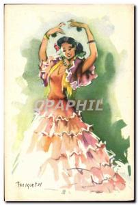 Old Postcard Fancy Dance