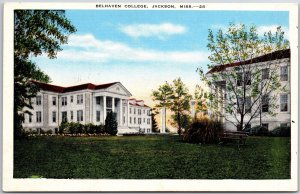 Belhaven College Jackson Michigan MI Building and Grounds Landmark Postcard