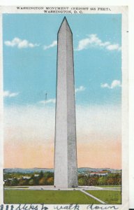 America Postcard - Washington Monument - Washington - D.C. -  Ref TZ1255