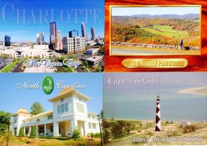 NORTH CAROLINA: Lot of (4) Modern Picture Postcards -  Continental Size (4X6)
