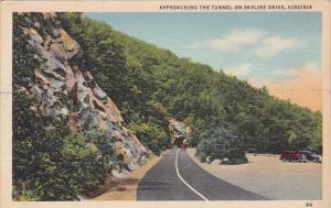 Approaching The Tunnel On Skyline Drive Virginia 1947