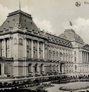 Royal Palace Downtown Brussels Belgium 1910s Postcard PCBG12B