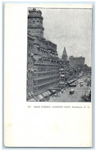 Rochester New York NY Postcard Main Street Looking East Streetcar c1904 Vintage