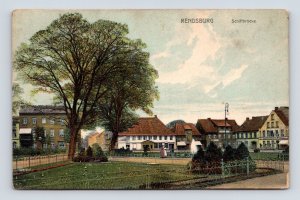 Town Square View Rendsburg Germany UNP UDB Postcard J16