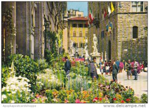 Italy Firenze Piazza della Signoria Festa dei fiori